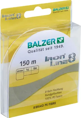 Produktbild von Balzer Iron Line 8 150 m Spule gelb 0,12 mm/ 9,8 kg