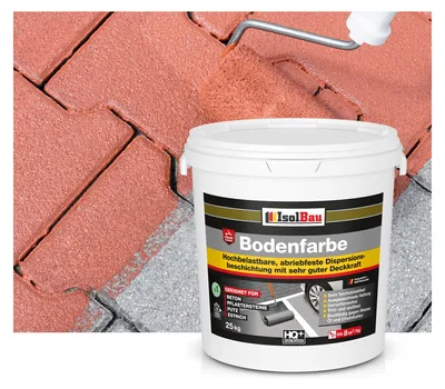 Produktbild von Isolbau Bodenfarbe Ziegelrot 25 kg Betonfarbe Bodenbeschichtung wasserfest