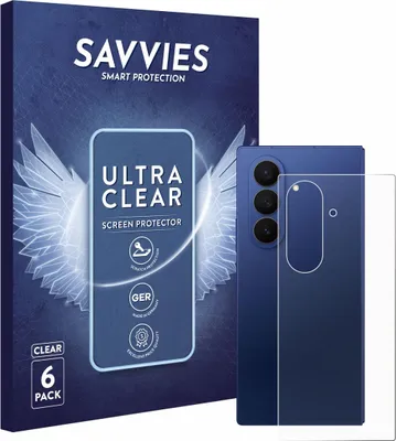 Produktbild von 6x Für Samsung Galaxy Z Fold 7 (Rückseite) Schutzfolie Savvies Displayschutz Display Schutz Folie Klar Transparent