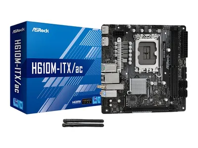 Produktbild von ASRock H610M-ITX/ac - Intel - LGA 1700 - Intel® Celeron® - Intel® Core™ i3 - Intel® Core™ i5 - Intel® Core™ i7 - Intel® Core™ i9 - Intel® Pentium® - DDR4-SDRAM - 64 GB - DIMM
