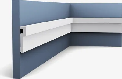 Immagine prodotto di Rivestimento della parete Orac Decor PX198 MODERN U-STEPS Rivestimento decorativo Rivestimento del pavimento Cornice del soffitto stile moderno colore bianco 2 m