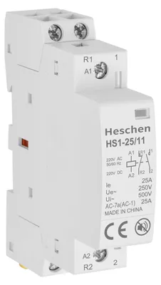 Schaltrelais 25 A, 2-polig, 1NO 1NC, AC/DC 220 V, DIN-Schiene