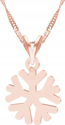 Image de Collier flocon de neige doré argent 925