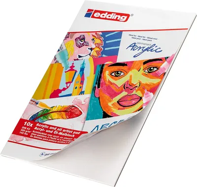 Zdjęcie produktu dla edding 30010 Kolorowanka akrylowa A3 biała