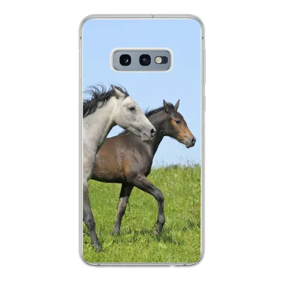Produktbild von MuchoWow® Handyhülle Schutzhülle Hülle für Samsung Galaxy S10e Pferde - Tiere - Gras Silikon Softcase Handy Hülle - Handy
