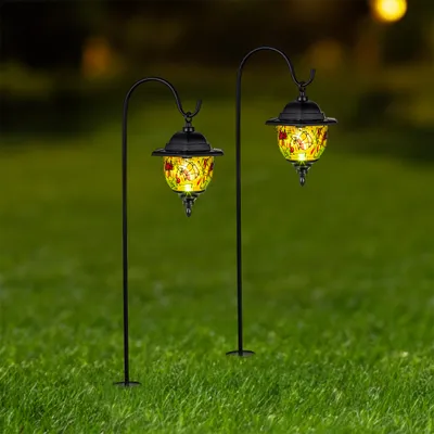 Produktbild von LED Solar Gartenstecker, 2er Set Maße: 18 x 15 x 70cm