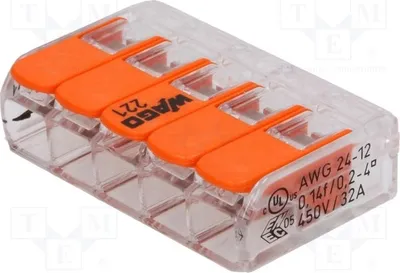 Obrázok produktu pre 1x Inštalačný rýchloklem 0,2÷4 mm², 221, 450 V, 221-415, rýchle konektory