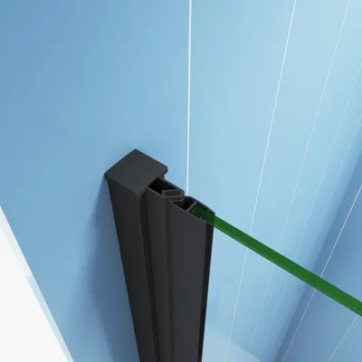 Produktbild von 200cm schwarz Armatur  Aluminium-Rahmen dushe Zubehör Duschtür