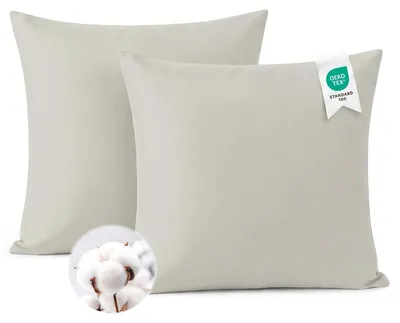 Zdjęcie produktu dla Poszewka na poduszkę - Bawełna - Beżowy - 80 x 80 cm