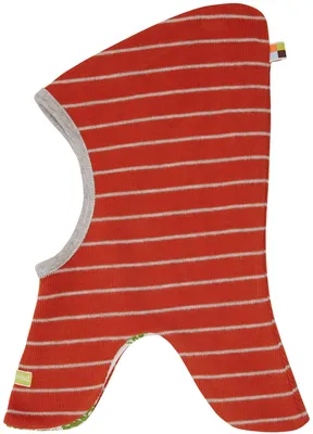 Image de Bonnet unie pour enfants, motif rayé, GOTS, capuche anti-tempête, taille unique