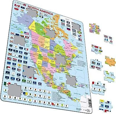 Produktbild von Puzzle - Nordamerika (politisch/englisch)