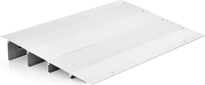 Produktbild von GOPLUS Türschwellenrampe, verstellbare Rollstuhlrampe rutschfest aus Aluminium, Rampe für Türschwellen bis 317kg Belastbar, Schwellenampe tragbar für Rollstuhl Kinderwagen(10,5cm Höhe)