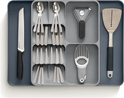 Produktbild von Joseph Joseph DrawerStore™ Erweiterung für Besteck, Gebrauchsgegenstände und Gadgets-Organisator  – Grau