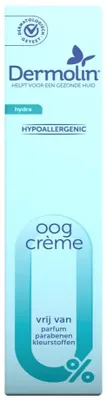Image de Dermolin, crème hydratante pour les yeux, tube (15 ml)