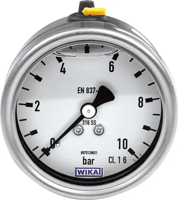 Produktbild von Riegler Glyzerinmanometer, CrNi-Stahl, G 1/2 exzentrisch, 0 - 16,0 bar, Ø 100