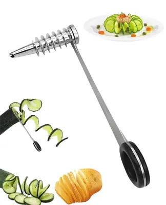 Image de Spiraliseur - Acier inoxydable 304 - Pour légumes et fruits - Argenté