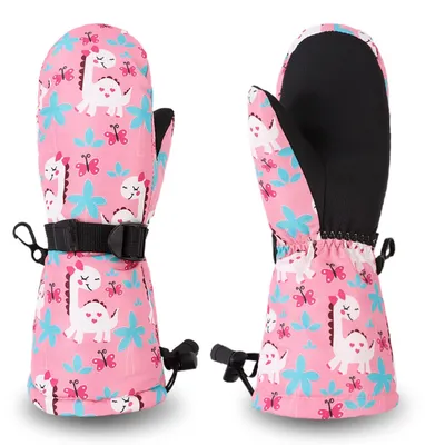 Produktbild von Winddichte Babyhandschuhe für den Winter mit Dinosaurierdruck