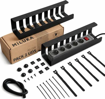 Produktbild von Set mit 2 Kabelorganisatoren, schwarz