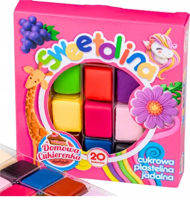 Obrázok produktu pre Sweetfanaberia | Jedlá modelovacia hmota Sweetolina - 300g - 20 farieb - Kreatívne zdobenie tort