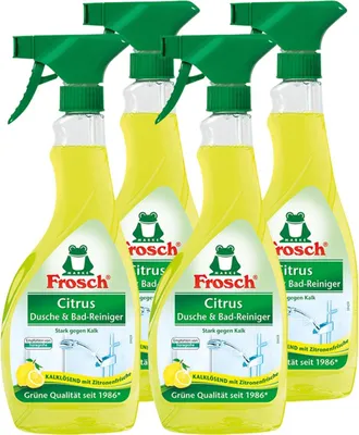 Produktbild von 4x Frosch Citrus Dusche & Bad Reiniger 500 ml Sprühflasche