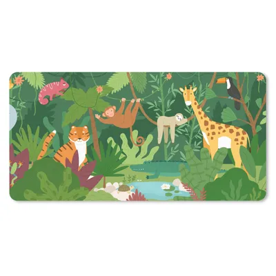Produktbild von MuchoWow® Mauspad Mousepad Dschungel - Giraffe - Rebe 60x30 cm - Mousepads - Maus Mat - Pad - Mausunterlage - Nachhaltig