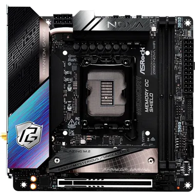 Produktbild von Asrock Phantom Gaming Z890I Nova WiFi, Intel, LGA 1851 (Socket V1), Intel Core Ultra (Series 2), LGA 1851, DDR5-SDRAM, 128 GB