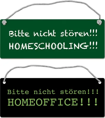 Produktbild von Wendeschild mit Kordel Für Familien, die im Homeoffice arbeiten und ihre