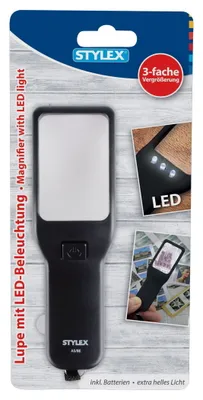 Produktbild von Stylex 31254 Lupe mit LED-Beleuchtung 3-fache Vergrößerung