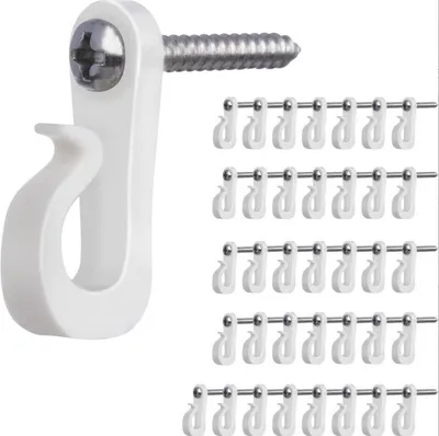 Produktbild von INF Lichthaken mit Schrauben, 20er-Pack Weiß