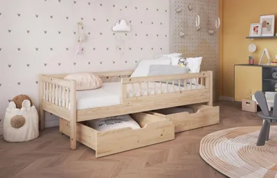 Obrázok produktu pre Detská posteľ so šuplíkmi 70x140 ALJA - borovica