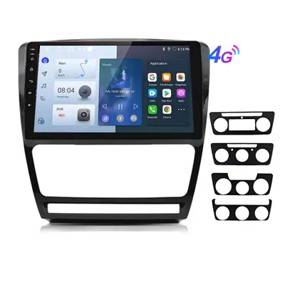 Obrázok produktu pre carplay android auto bluetooth pre Škoda Octavia II 2008-2013 Andriod13 6+128G Navi Autoradio GPS Sat WIFI USB SWC DAB+ 4G 8kern