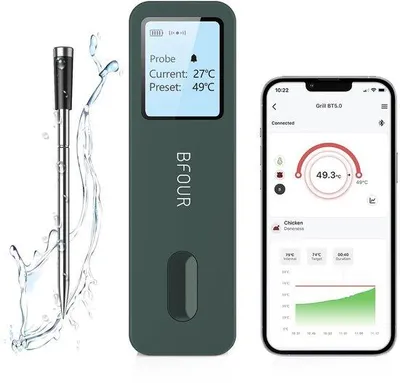 Produktbild von Drahtloser Grillthermometer mit App und großem Display