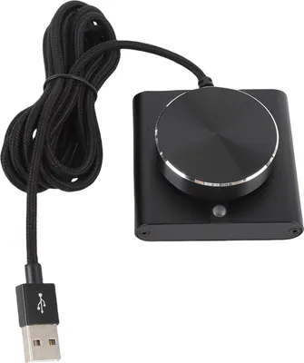 Imagen del producto de Perilla de control de volumen USB para PC, controlador externo de ajuste de medios con función de silencio de 1 tecla. Compatible con Windows 7, 8, 10, 11, Vista y Android. Se conecta y funciona sin necesidad de instalación