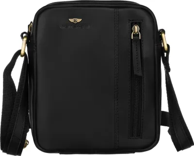 Obrázek produktu pro Peterson pánská kožená crossbody taška černá 20x17 cm