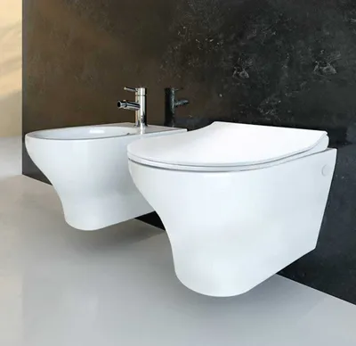 Produktbild von Sanitärkeramik Bidet + WC, wandhängend,spülrandlos | Jazz