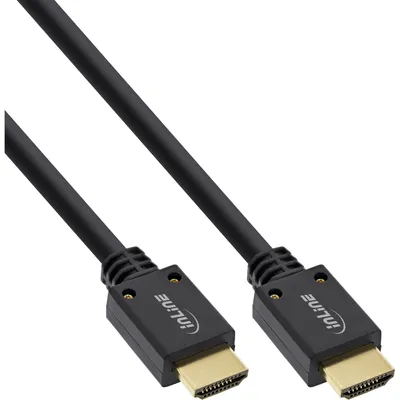 Produktbild von InLine HDMI Kabel, Ultra High Speed HDMI Kabel, 8K4K, Stecker / Stecker, 2m, 2 m, HDMI Typ A (Standard), HDMI Typ A (Standard), 3D, 48 Gbit/s, Schwarz