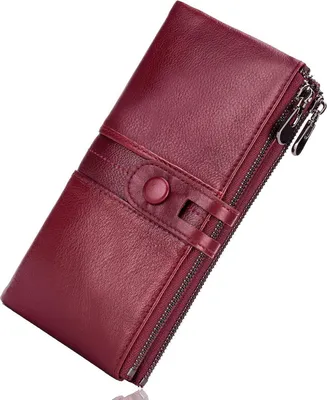 Produktbild von Roulens Damen Geldbörse Groß Vintage Leder RFID Schutz 13 Kartenfächer