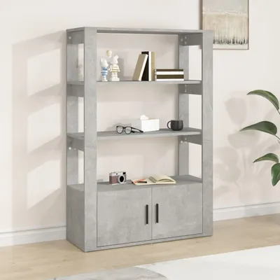 Produktbild von The Living Store Sideboard Betongrau 80x30x119,5 cm Holzwerkstoff