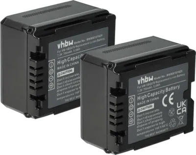 Produktbild von vhbw 2x Akku kompatibel mit Panasonic HDC-SD600, HDC-SX5, HDC-TM350, HDC-SD707, HDC-SD9 Videokamera Camcorder (700 mAh, 7,2 V, Li-Ion) + Infochip