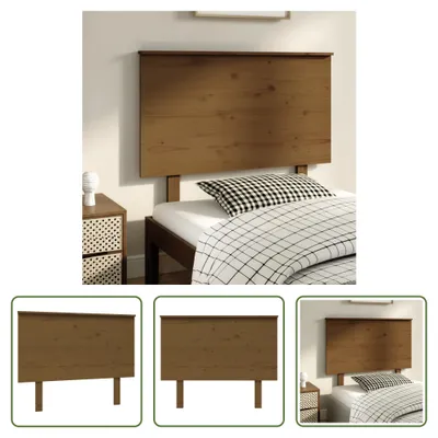 Produktbild von The Living Store Kopfteil Honigbraun 104x6x82,5 cm Massivholz Kiefer