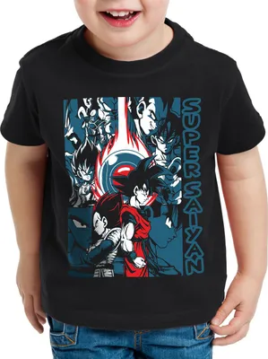 Produktbild von style3 Goku Vegeta Super Saiyan Kinder T-Shirt turtle gt z roshi dragon