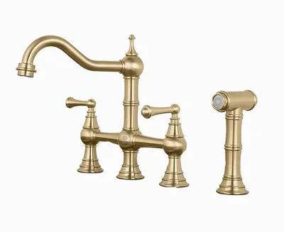 Immagine prodotto di Miscelatore per lavello retro oro spazzolato CHESTERA bocca estraibile