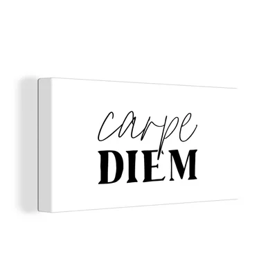 Obrázek produktu pro OneMillionCanvasses® Malba na plátně Nástěnná malba na plátně - Přísloví - Citáty - Carpe diem - Využij dne - 40x20cm