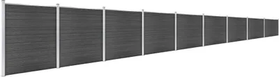 Immagine prodotto di Set Pannelli di Recinzione in WPC 1564x186 cm Nero