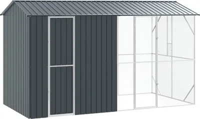 Immagine prodotto di vidaXL Gabbia per uccelli antracite 430 x 208 x 247 cm Acciaio zincato