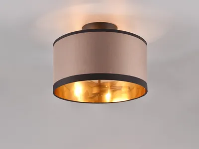Produktbild von LED Deckenlampen Lampenschirme Stoff, Schlafzimmerlampen Designklassiker golden