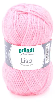 A ball of pink yarn on a white background.