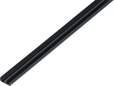 Obrázek produktu pro Spodní vodicí profil Alberts | plast, černý | 1000 x 18 x 5 mm