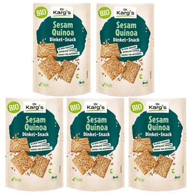 Immagine prodotto di Dr Kargs snack integrale di farro e quinoanocciolato vegano 110g confezione da 5