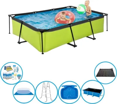 Obrázek produktu pro EXIT Bazén Lime - Rámový bazén 300x200x65 cm - Letní sada